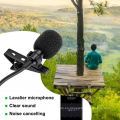 Micrófono de solapa Lavalier con logotipo personalizado directo profesional de 3,5 mm